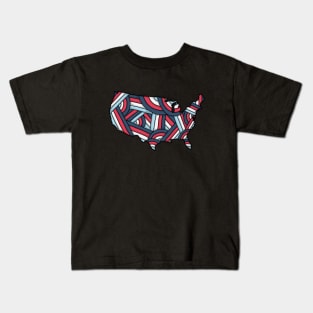 United Stated of America USA Map Art Kids T-Shirt